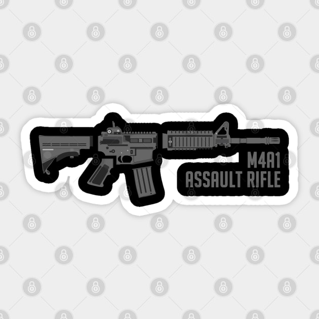 M4A1 assault rifle Sticker by fitripe